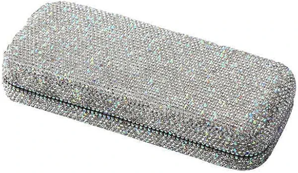 Bestbling Bling Rhinestone Hard Shell Eyeglasses Case for Women Men - Fashionable Design, Portable and Protective