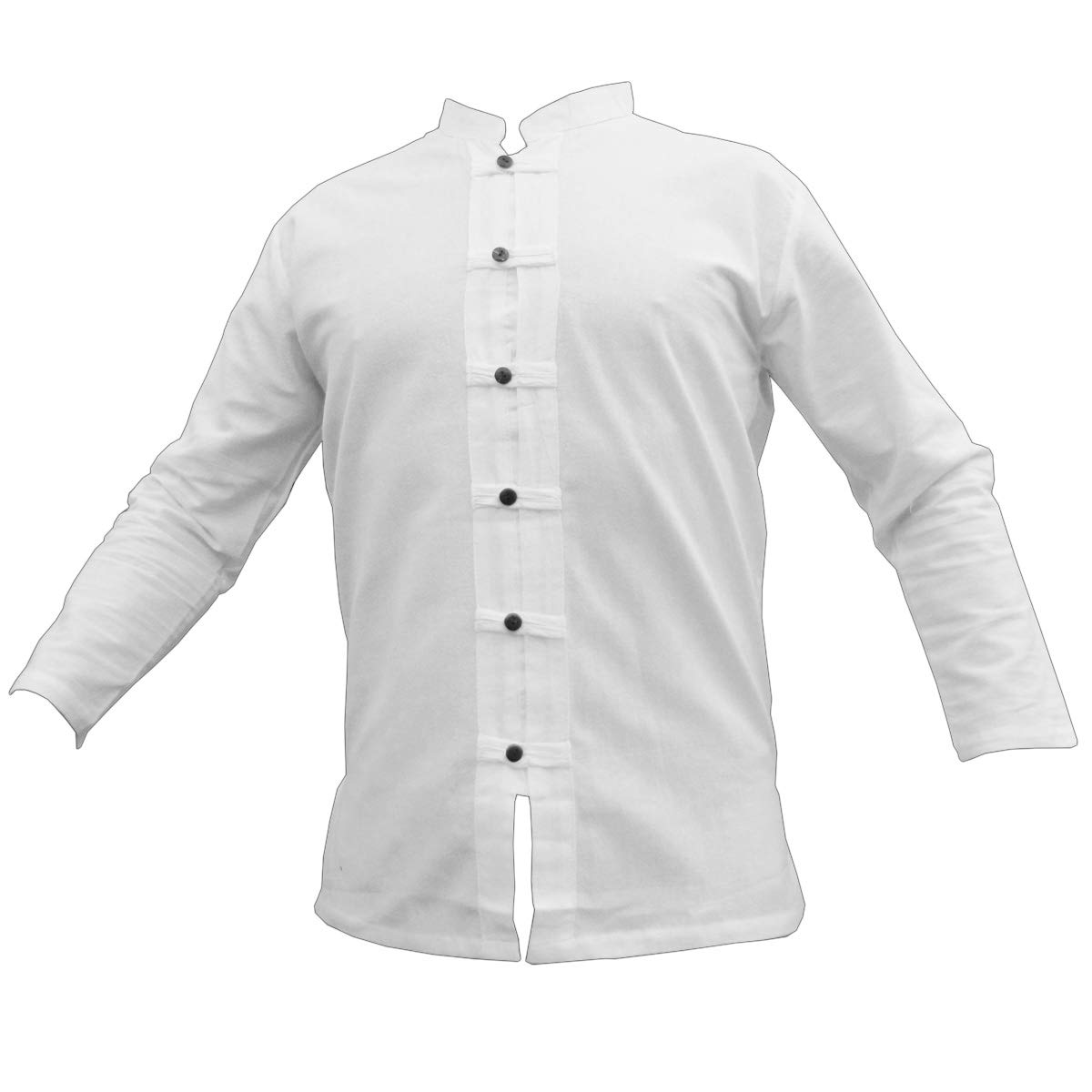 Panasiam Men's White Long Sleeve Shirt Rzi-01, White, M, Longsl.