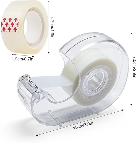 Miniatura 2 de OOTDAY Juego de dispensador de cinta, Dispensador de cinta transparente, Cinta para dispensador de cinta, Cinta de embalaje con mini dispensador de