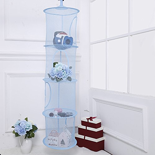 Hanging Mesh Space Saver Bags Organizer 4 Compartments