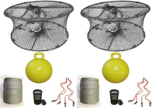 2-Pack of KUFA Sports Foldable Prawn Trap (Stretched Mesh Size:1-3/4