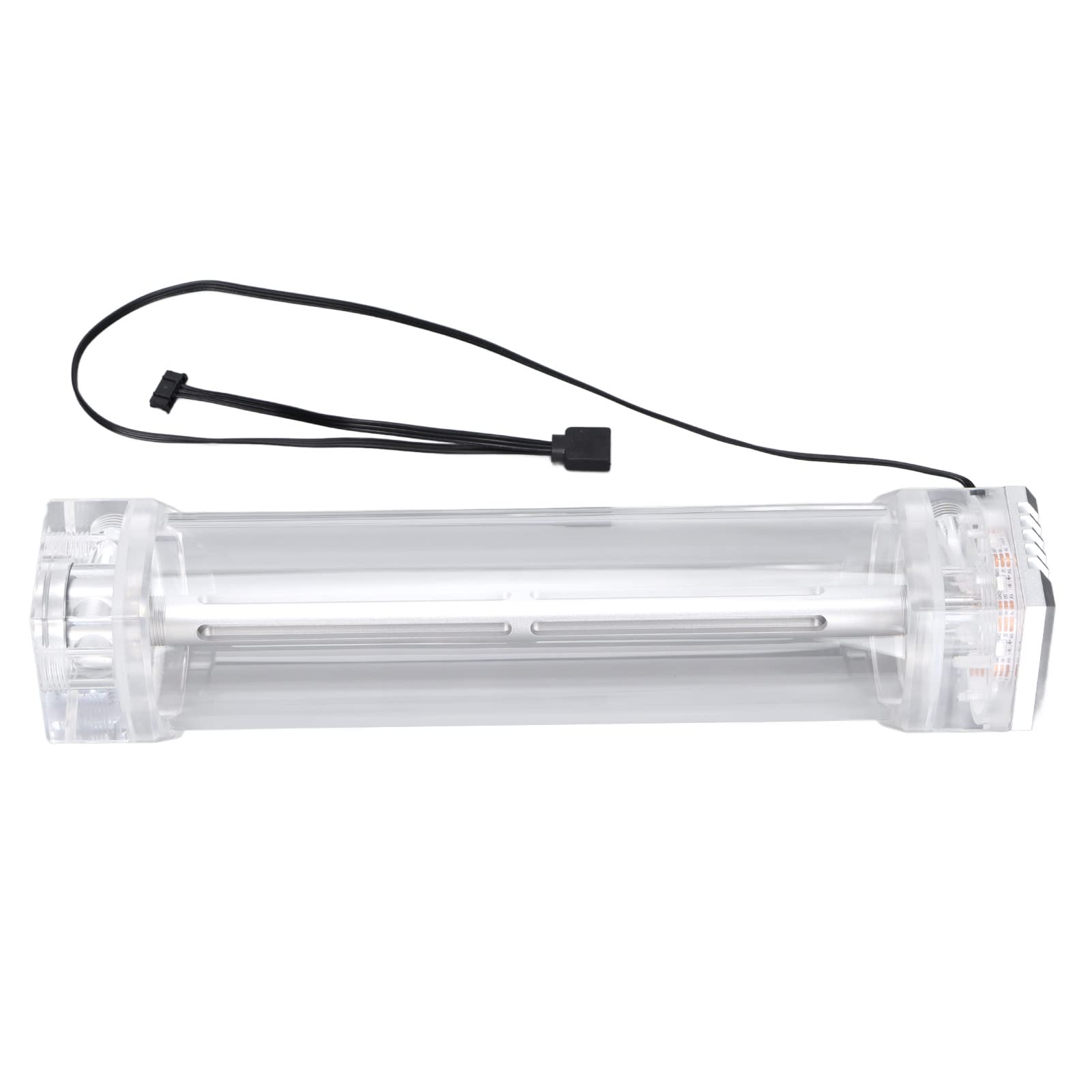 Tanque de refrigeración por agua de 392 ml con diseño totalmente abierto, kit de refrigeración líquida para CPU con rosca G1/4, depósito de 60 mm de diámetro para sistemas de