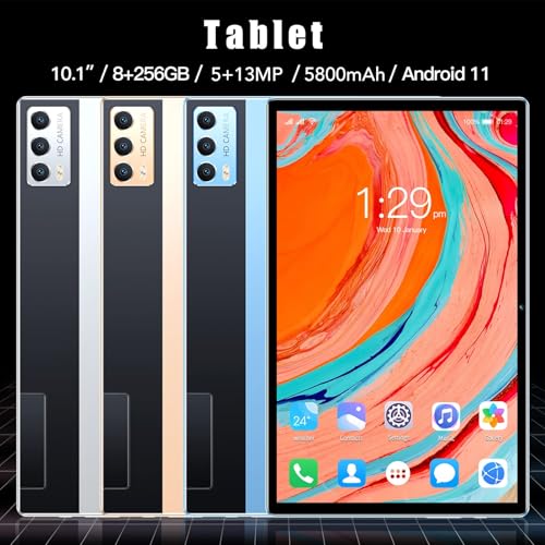 Image of Gaming Tablet Tablet Portable 2.4G 5GWiFi 8GB RAM 256GB ROM 1920x1200 5MP 13MP Octa Core 5800mAh Rechargeable Golden Tablet 100 to 240V Portable Tablet 10.1in Tablet 8GB RAM (US Plug) gaming pc