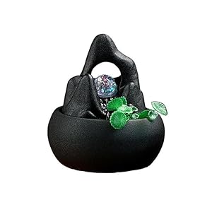 FAJNUZI2024 Keramik Tischbrunnen mit fließendem Wasser