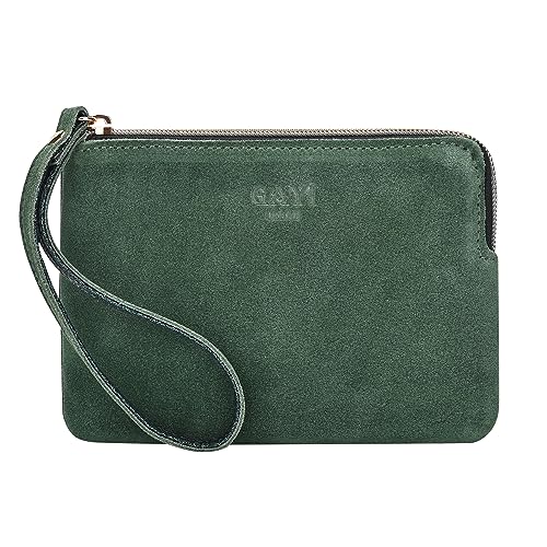 Image of Genuine Leather 4.5 x 6.5 Wristlet Purse for Women, Evening Wristlet Pouch Clutch Bag