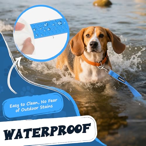Looxmeer Wasserdicht Schleppleine für Hunde, 3m 5m 7m 10m 15m 20m Biothane Schleppleine mit Robusterem Karabiner, Wasserfest Hundeleine Laufleine für Große bis Kleine Hunde, Reißfeste Trainingsleine