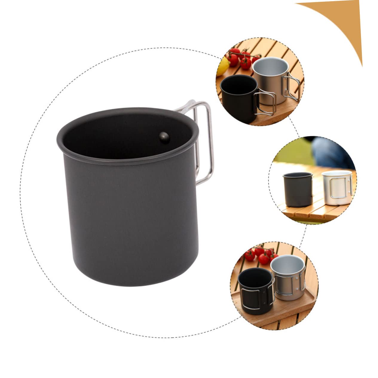 Toyvian 4piezas Taza De Camping Inoxidable Vaso Multifuncional Para Bebidas Para Actividades Al Aire y Picnic Fácil De Limpiar y Transportar