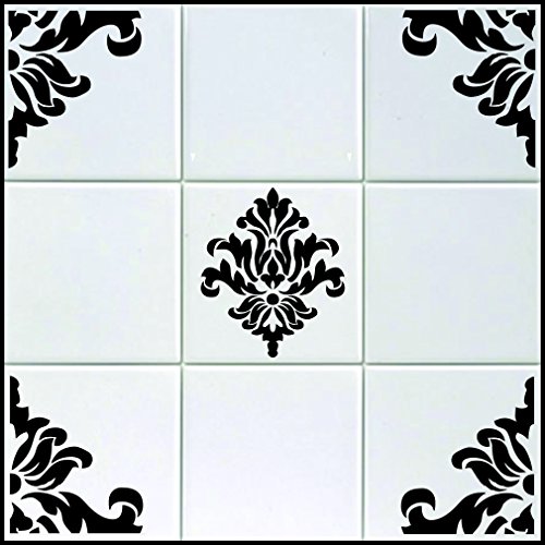 10 pegatinas decorativas con esquinas en XL aprox. 15 cm de lámina de alto rendimiento, para azulejos, coches, paredes y todas las superficies lisas, baño, baño, baño, azulejos – muchos colores a