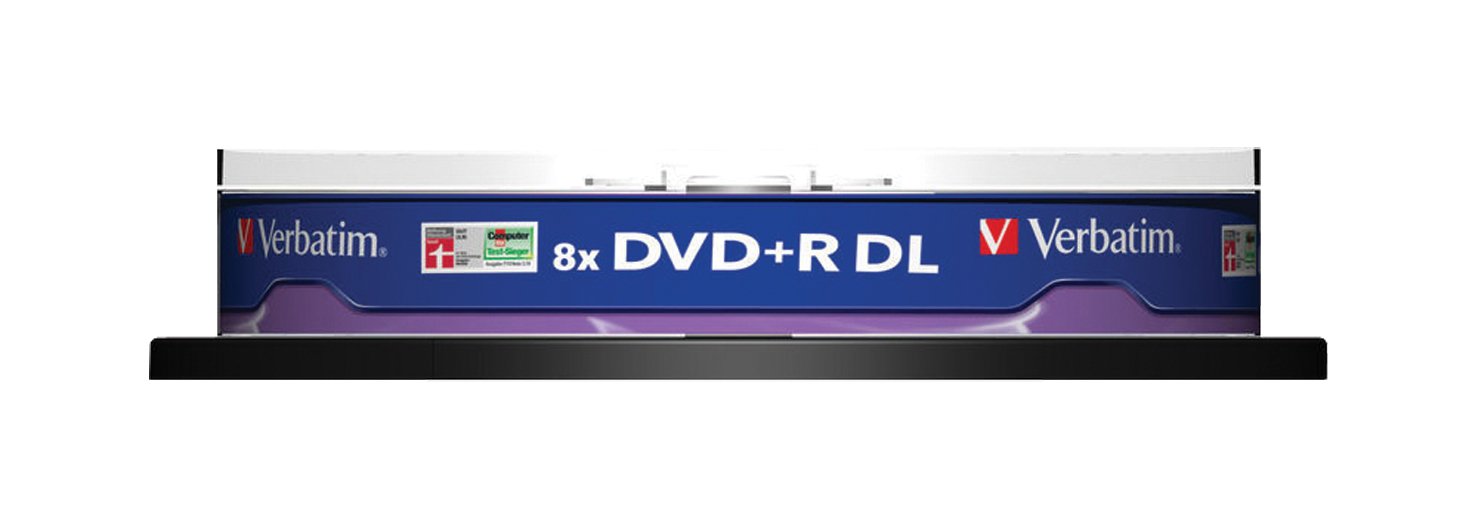 Verbatim VB-DPD55S1 - DVD+RW vírgenes (8,5 GB, DVD+R DL, 120 mm, 10 Pieza(s), 142 x 142 x 32 mm, 223 g)