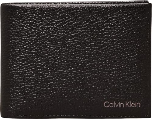 Calvin Klein Uomo Portafoglio Warmth Bifold Piccolo, Nero (Ck...