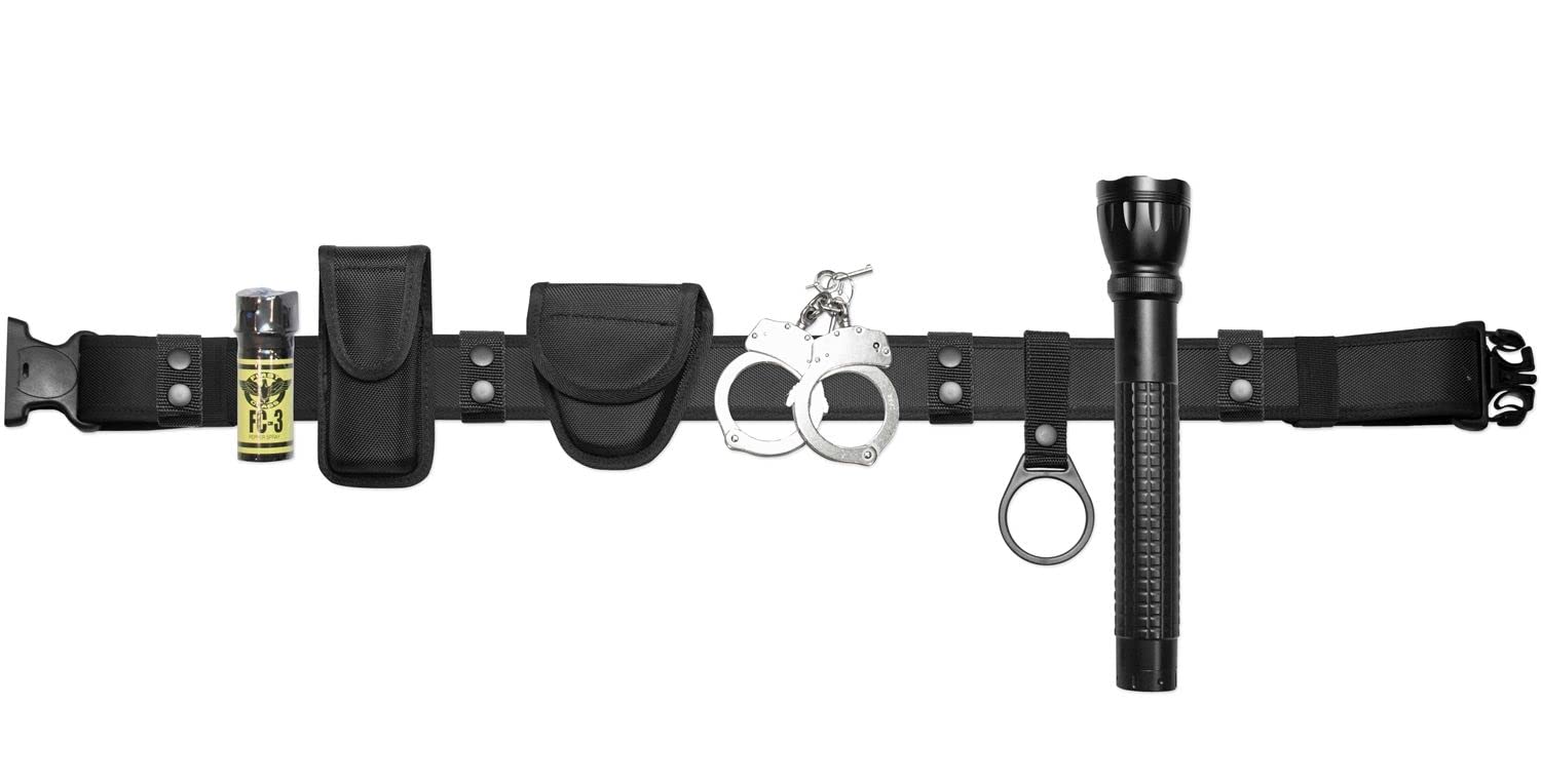 First Class POLICE, SHERIFF AND SECURITY NYLON DUTY BELT COMBO (Large)