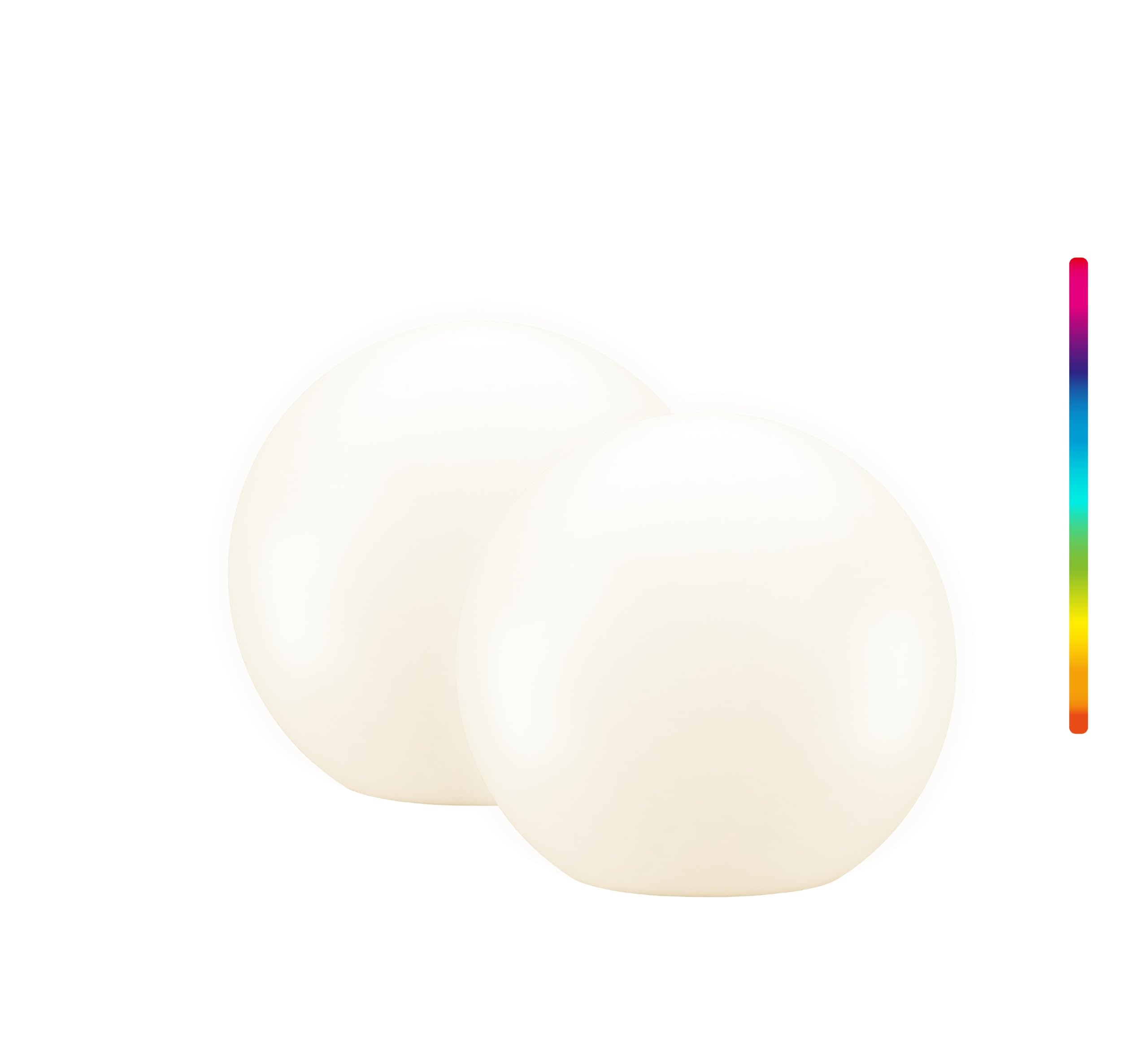 goobay Zestaw 2 x solarnych kulek LED 20 cm - RGB do użytku na zewnątrz, odporna na warunki atmosferyczne, dekoracyjna lampa solarna na taras, balkon, do ogrodu, 10 trybów oświetlenia i szpikulec