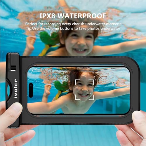ivoler 2-Pack Waterproof Fanny Pack & Phone Pouch, Dry Bag for Passport, Phone & Wallet, Floating Waterproof Phone Case for Beach, Swimming, Kayaking, Boating, Cruise Essentials & Travel, Black - Image 6