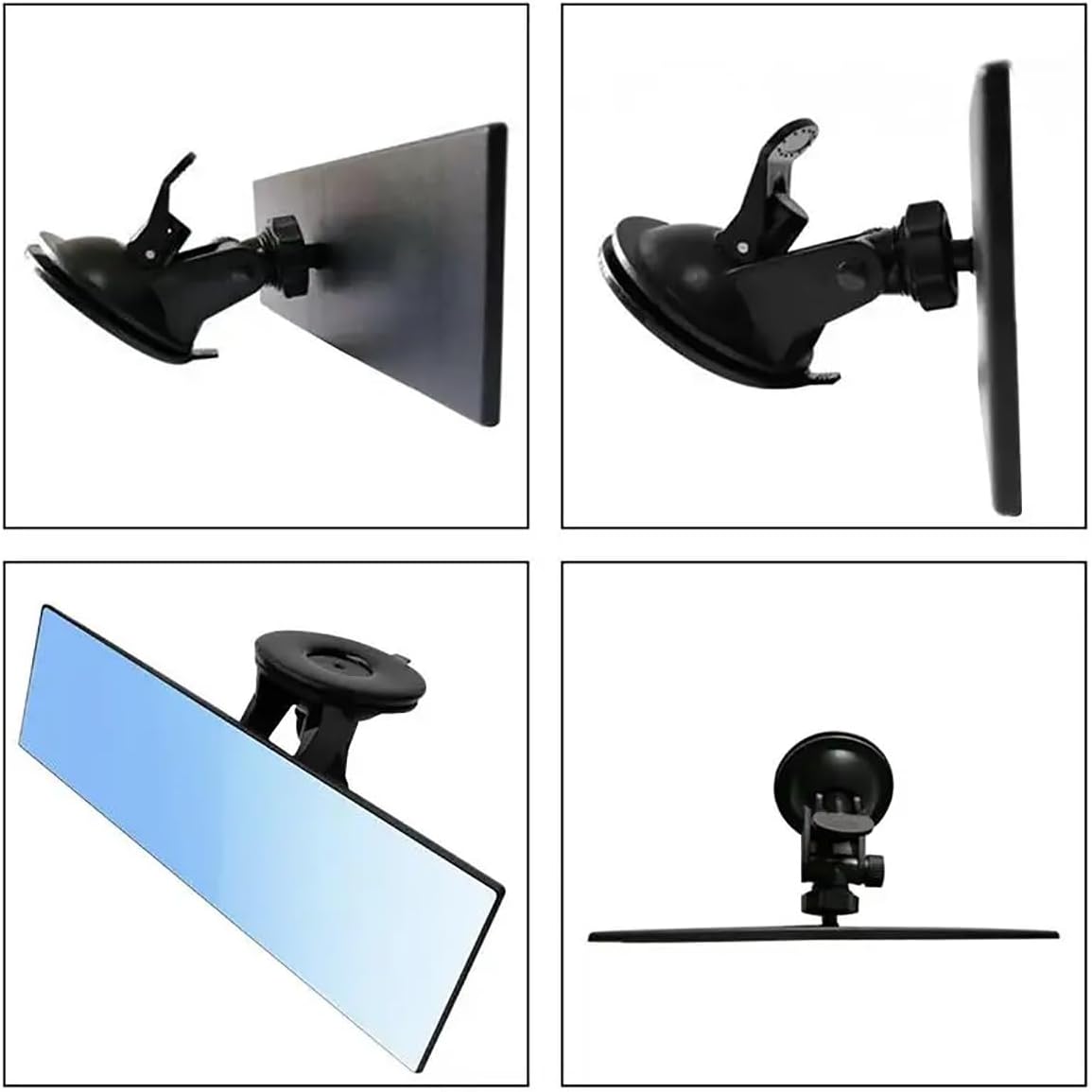 Rear View Mirror Anti-glare Interior Rear View Mirrors Car 360 Rotation Blue Car Mirrors With Suction Cup Surface Rear View Mirrors Car Rearview Mirror