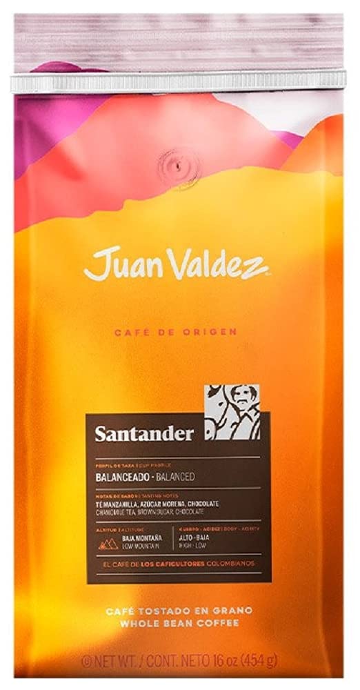 Juan Valdez Santander Single Origin Orta Kavrulmuş Çekirdek Kahve, Dengeli, 454gr