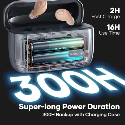 SyncTune Bluetooth Hearing Aids, Rechargeable OTC Hearing Aids Enables Phone Call & Music Streaming, in-Ear Detection to Avoid Whilsting, Auto UV Cleaning & Drying, 300H Backup Power - Image 7