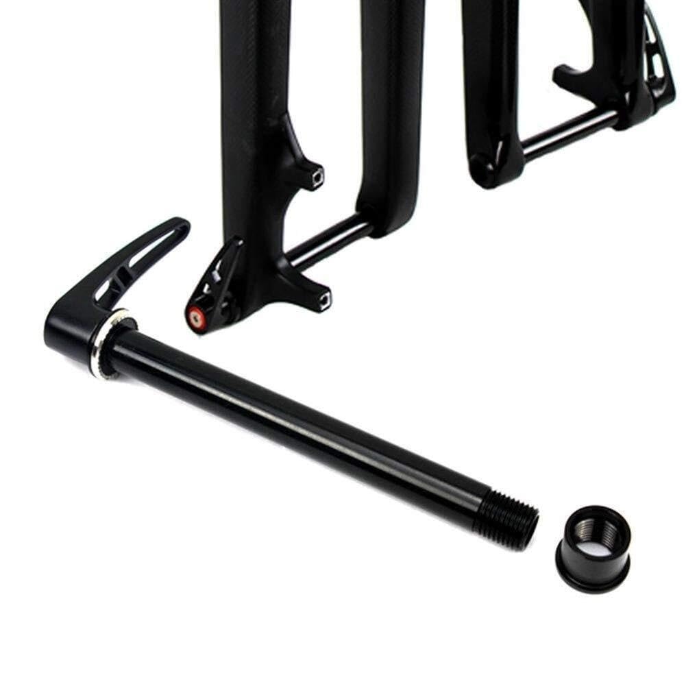 Cierres RáPidos para Bicicletas Pinchos de Cubo Rueda Bicicleta, Eje pasante Delantero, 15x100, pincho aleación MTB con contratuerca, 15mm, Longitud del, Cabeza Plana 148 Mm