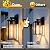 Outdoor Wall Lights, 12.4 Inch Waterproof Lanterns with Frame and Clear Glass Shade, Exterior Front Porch Lights Matte Black Wall Sconce, Modern Mounted Lighting for Patio Entryway Hallway, 2 Pack