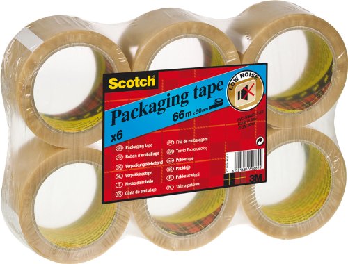 Preisvergleich Produktbild 3M PVC6RT / PVC-5066F6-T-EU Scotch Verpackungsklebeband, transparent, 6 Rollen