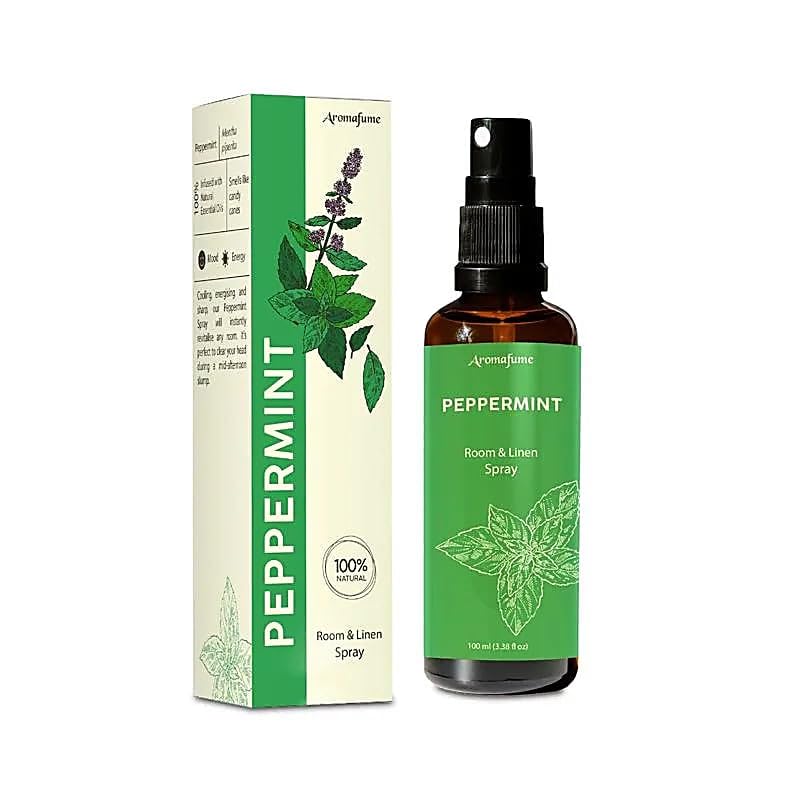 AROMAFUME - Spray para ambientes y ropa con aceites esenciales 100% natural (menta piperita)