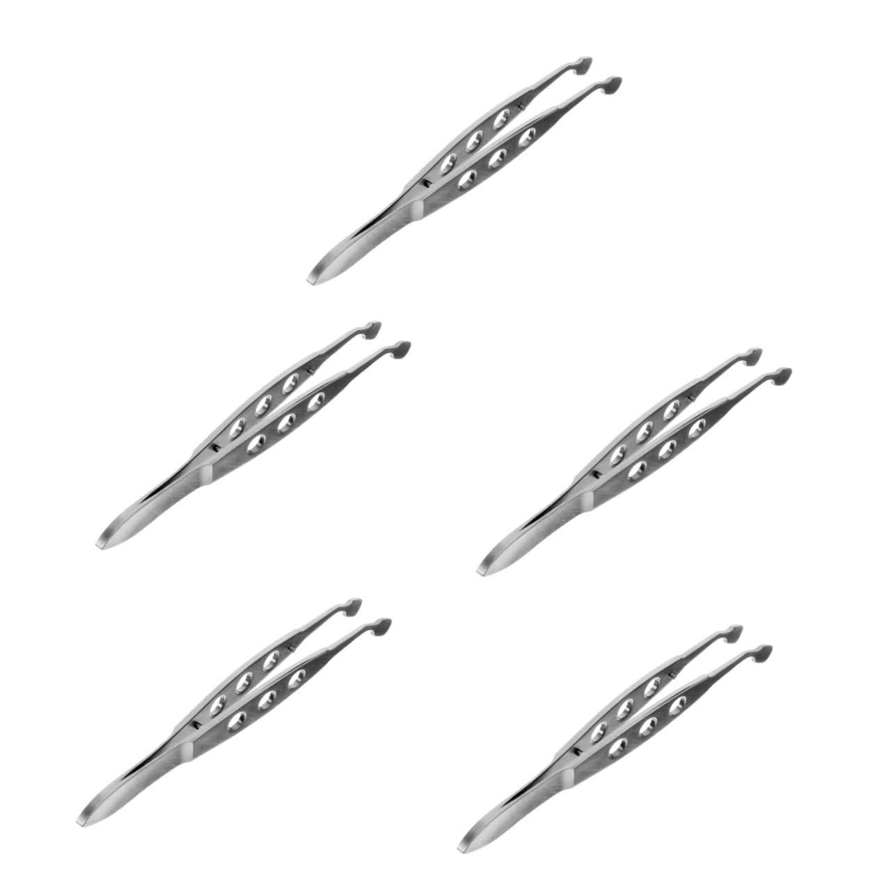 SOESFOUFU 5pcs Metal Eyelid Tweezer Women's Beauty Tweezer Gland Expressor Eyelid Compressor for Eye Care