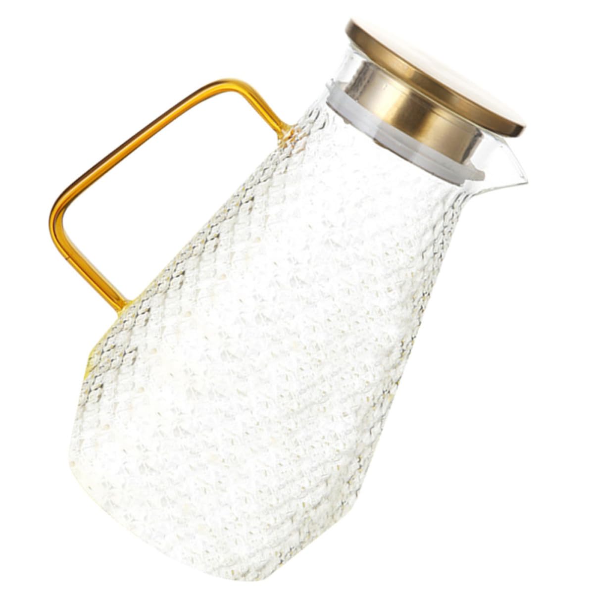 Jarra de Agua Fría de Vidrio de Borosilicato de Alta Resistencia 1500ml Tapa Hermética y Vertedor Antigoteo para Bebidas y Entretenimiento Hogar