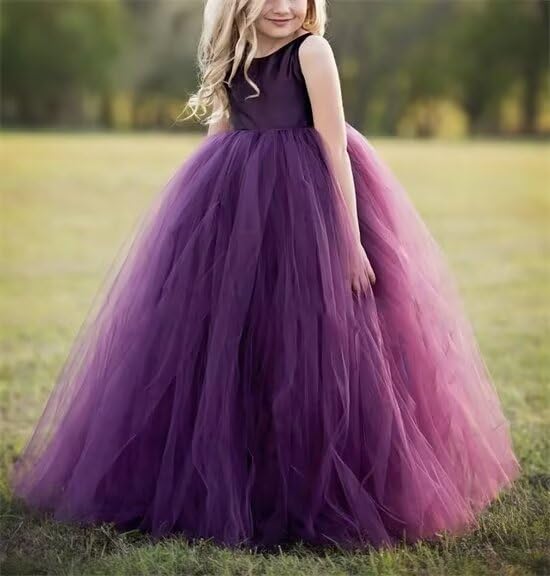 Tutu Tulle Flower Girl Dresses for Wedding Backless Princess Flower Girl Dress Communion Pageant Dresses Birthday Ball Gown3