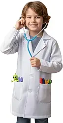 Jaleco Infantil Branco Manga Longa Unissex Escolar Laboratório Vários Tamanhos