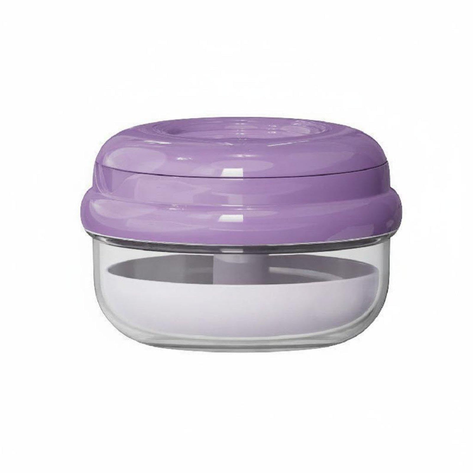CALANDIS Automatic Lifting Retainer Case Spring-Assisted Lift Retainer Cleaning Box Layered Design Oral Device Cleaning Box with Strainer Purple-image-31