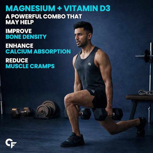 Image of Carbamide Forte Magnesium Glycinate 2000mg for Men | Magnesium supplement with Vitamin D3 & B12 | High Absorption Formula for Muscle Recovery, Sleep & Bone Health | 90 Veg Tablets. (Pack of 2)