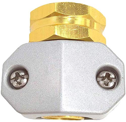 Heavy Duty Aluminium Female Garden Hose Connector Hose Clamp Mender for 3/4" or 5/8" Hoses