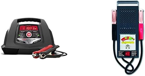 Schumacher SC1281 612V Fully Automatic Battery Charger and 30100A Engine Starter with Advanced Diagnostic Testing + BT-100 100 Amp Capacity Battery
