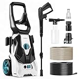 Yofidra Hochdruckreiniger, Pressure Washer | mit Schaumkanone & Wasserpistole | 100 bar Druck |...