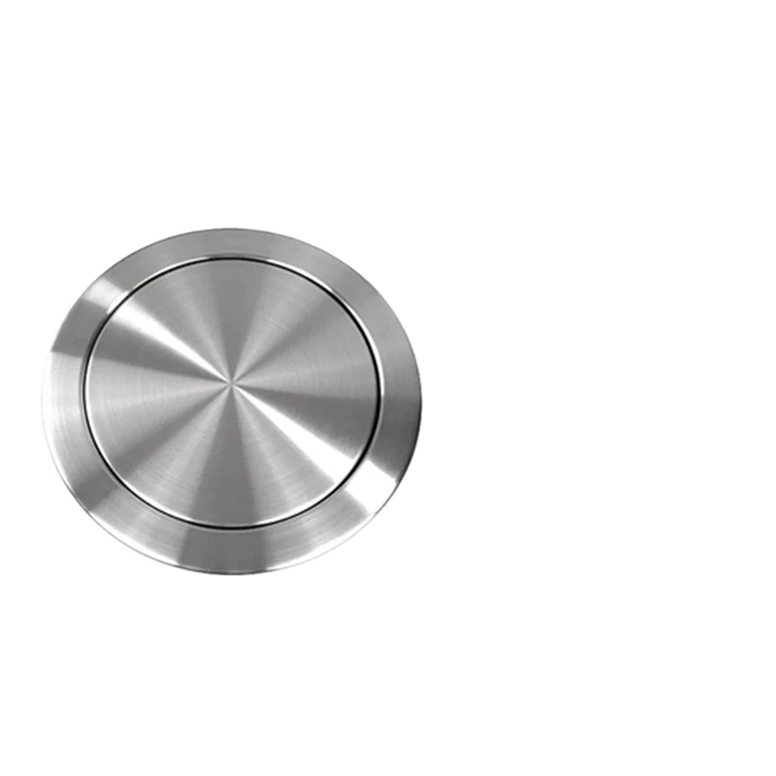 Stainless Steel Round Countertop Embedded Trash Can Lid, Sink Built-in Garbage Shaking Cover Flip, for Kitchen for Kitchen