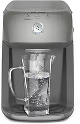 Purificador de Água Quente 800ml Gelada 2,4L Fria e Natural Motor Compressor controle de temperatura reservatorio de 3,3L total Alerta troca de Filtro refil 6 meses ou 3000l Cinza PH41X 220V