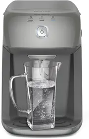 Purificador de Água Quente 800ml Gelada 2,4L Fria e Natural Motor Compressor controle de temperatura reservatorio de 3,3L total Alerta troca de Filtro refil 6 meses ou 3000l Cinza PH41X 220V