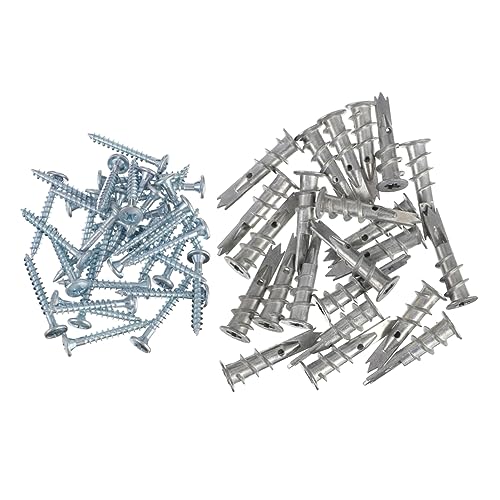 ABOOFAN 200pcs Metal Self-Drilling Drywall Anchors Strong Expansion Force Wall Anchors for Drywall Fixing