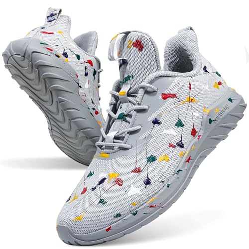 Soulsfeng Kids Tennis Shoes Lightweight Breathable Boys Running Shoe Fashion Walking Sneakers for Girls (Little Kid/Big Kid)