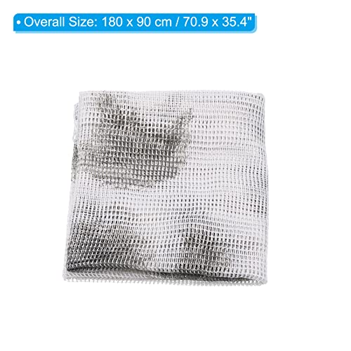 PATIKIL 71"x35" Camouflage Netting Camo Scarf, Snow Camo Nylon Mesh Scarf for Outdoor Enthusiasts Unisex, Multicolor - Image 3