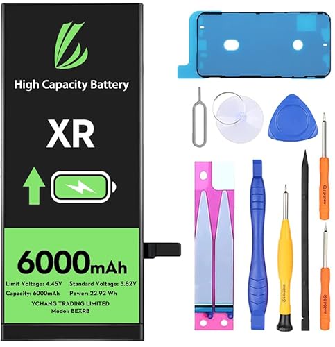 LL Trader Batteria per iPhone XR, 6000mAh Batteria ai polimeri