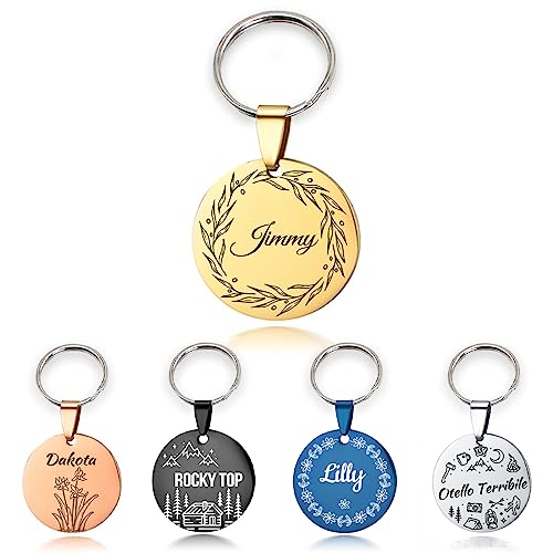 My Family Personalisierte Hundemarke - Sheriff Stern Gravur Made In Italy