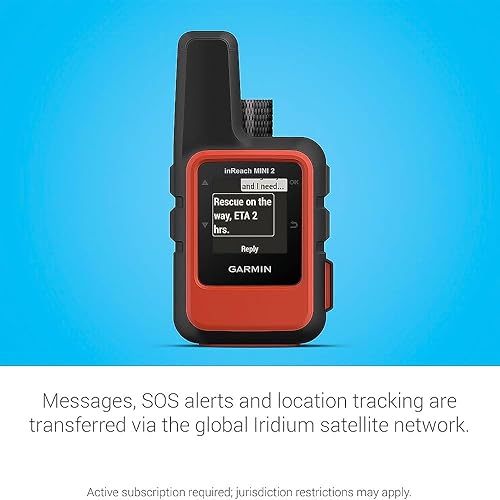 Miniatura 13 de Garmin inReach Mini 2, comunicador satelital ligero y compacto, para senderismo, portátil, color negro