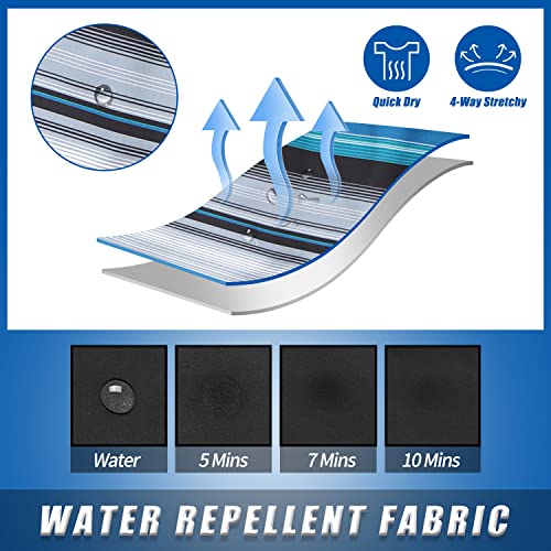 MILANKERR Men Swim Trunks 7" Swim Shorts Bathing Suit with Compression Liner Stretch No Chafed 18-21" Length3