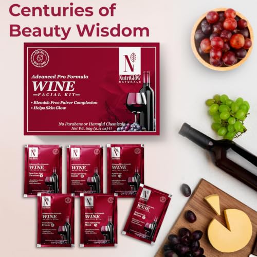 Image of NutriGlow Facial Kit for Glowing Skin And Tan Removal, Suitable for All Skin Types, Complete At-Home Bridal Facial Set for Men & Women, Pack of 5 Variants 60g Each
