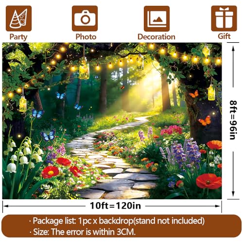 Fondo Fotográfico Bosque Mágico Primavera 10x8 ft miniatura 4