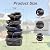 20" Outdoor Water Fountain with Lights, 5-Tiered Cascading Rock Water Fountain, Outdoor Garden Waterfall Decor for Garden, Patio, Courtyard