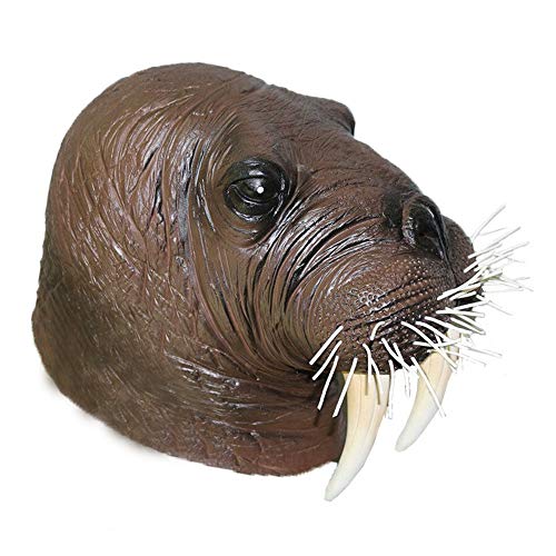 Walrus Latex Animal Head Mask Headgear Halloween Christmas Easter Costume Party Fancy Dress