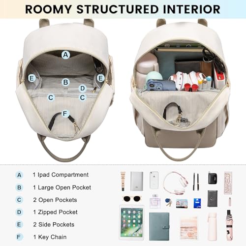 LOVEVOOK Kleiner Rucksack Damen Klein Cityrucksack Handtasche 2 in 1 Wasserdicht Tagesrucksack Mini Backpack Women Elegant Casual Daypack für Reise Freizeit Einkauf Arbeit – Bild 4