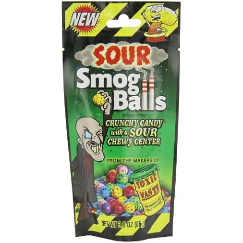 TOXIC WASTE Smog Balls Candy Gusseted Bags, 3 oz (Pack of 12) Cover