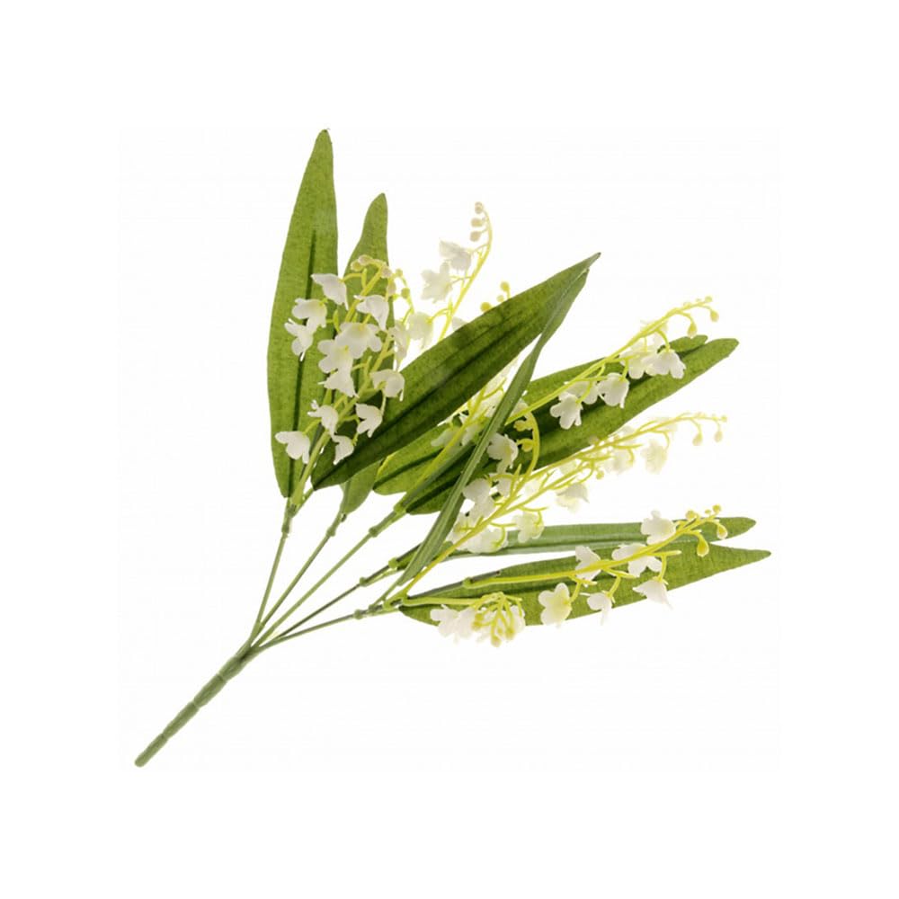 Floristrywarehouse White Artificial Lily Of The Valley Bush 32Cm/12 Inches Tall